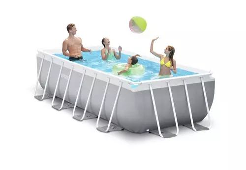 Intex Frame Pool Set Prism Quadra 400 x 200 x 100 cm IN-126788GN Intex Frame Pool Set Prism Quadra 400 x 200 x 100 cm IN-126788GN