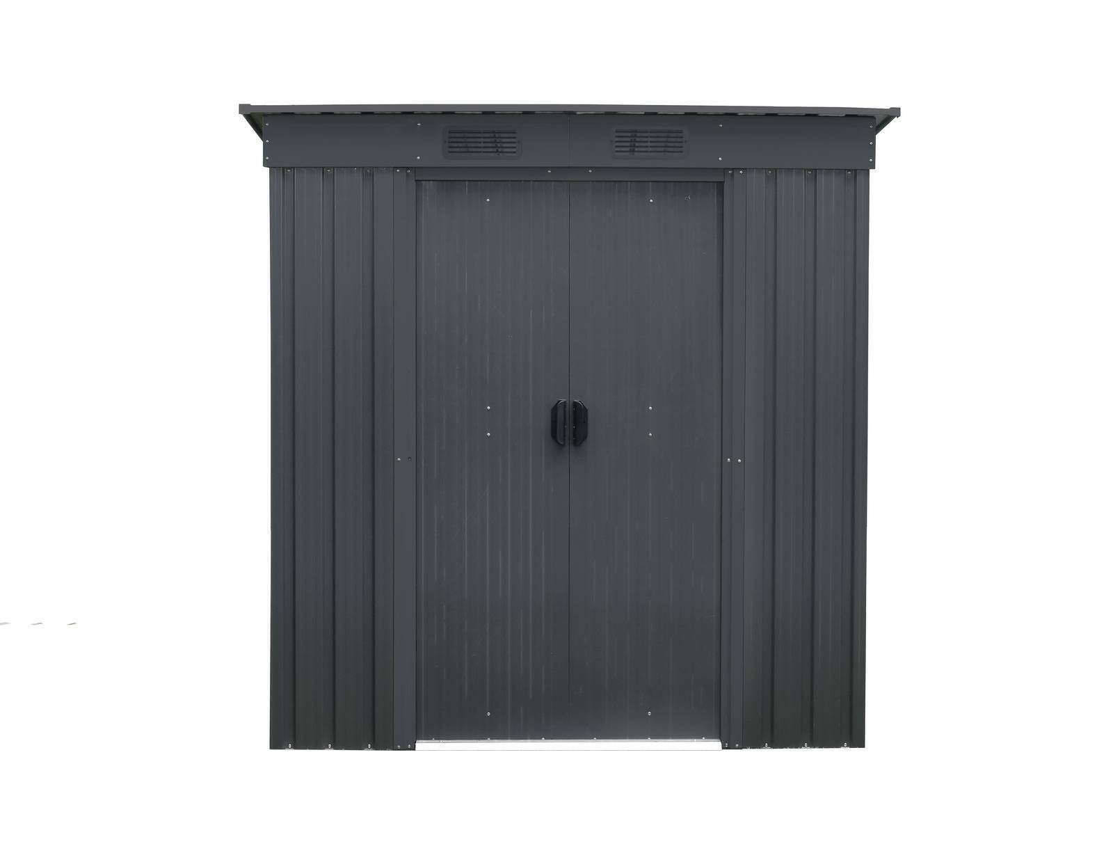 Gerätehaus LEIPZIG aus Metall, Geräteschuppen mit Schiebetüren EPH-40003737 Gerätehaus LEIPZIG aus Metall, Geräteschuppen mit Schiebetüren EPH-40003737