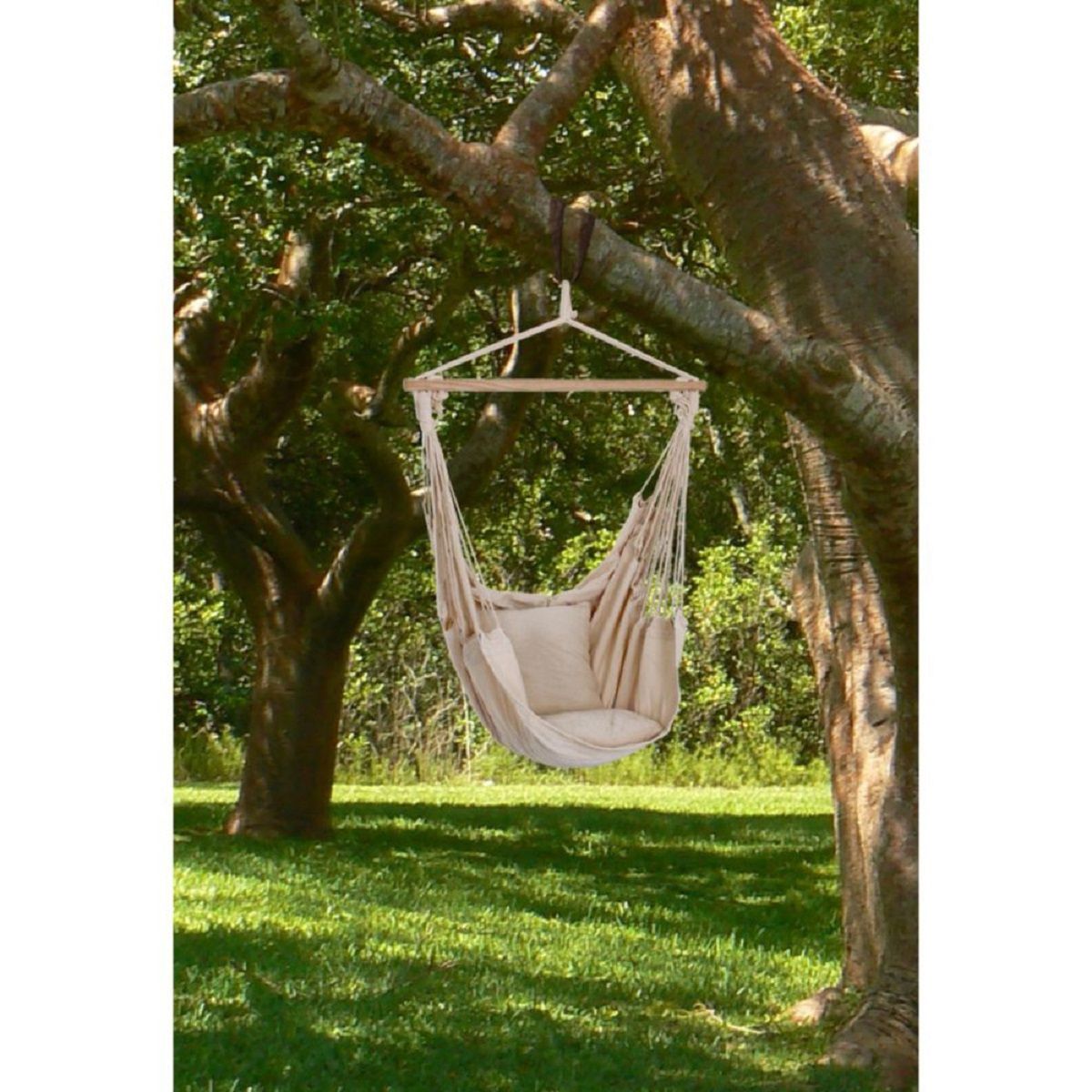Hängesessel aus Stoff mit zwei Kissen, Hängeschaukel HI-507017 Hängesessel aus Stoff mit zwei Kissen, Hängeschaukel HI-507017