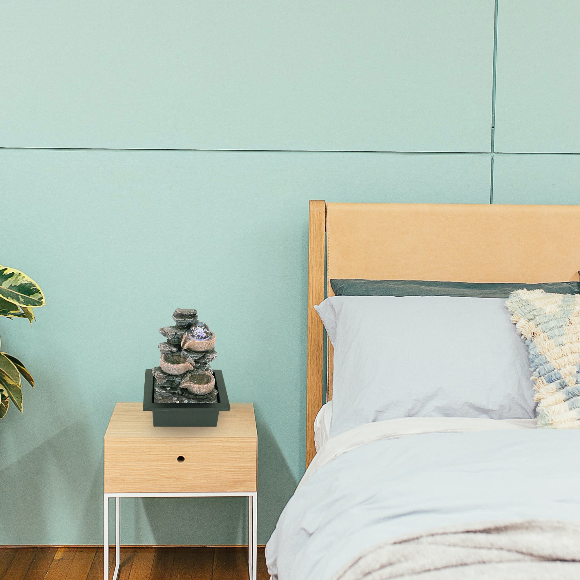 Zimmerbrunnen mit LED-Beleuchtung, Dekobrunnen “Felswand” für die Wohnung NA190 Zimmerbrunnen mit LED-Beleuchtung, Dekobrunnen “Felswand” für die Wohnung NA190