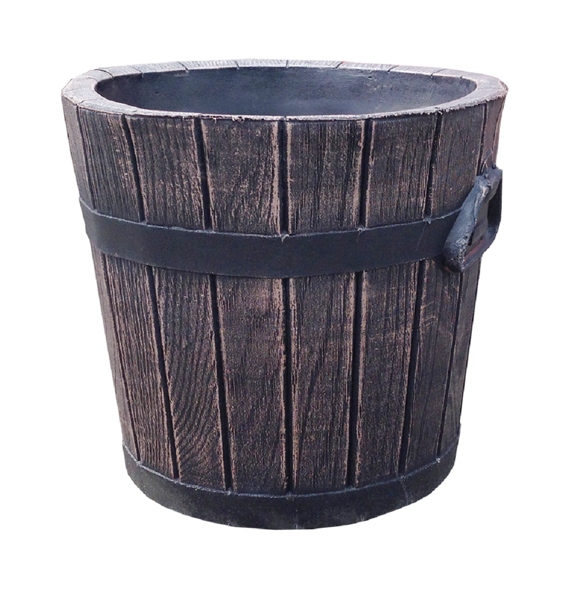 Pflanzkübel POLKA, Holzoptik, Eimer RT-6689 Pflanzkübel POLKA, Holzoptik, Eimer RT-6689