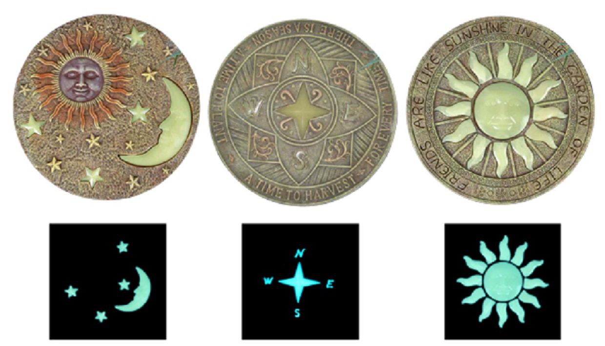 Trittstein, leuchtet im Dunkeln, Polyresin, 3 Motive HH-57203_S Trittstein, leuchtet im Dunkeln, Polyresin, 3 Motive HH-57203_S